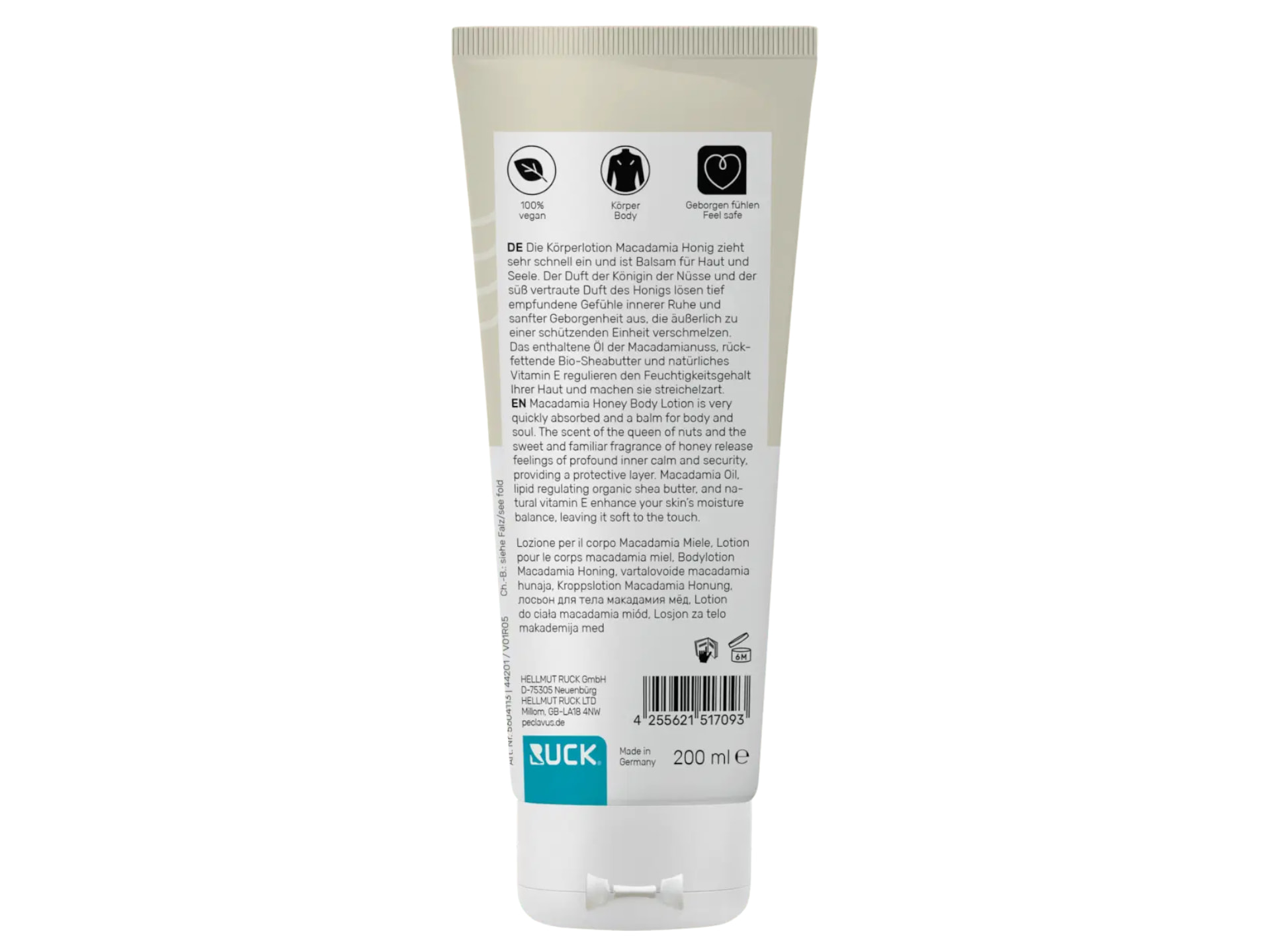 Peclavus Wellness Körperlotion Macadamia Honig