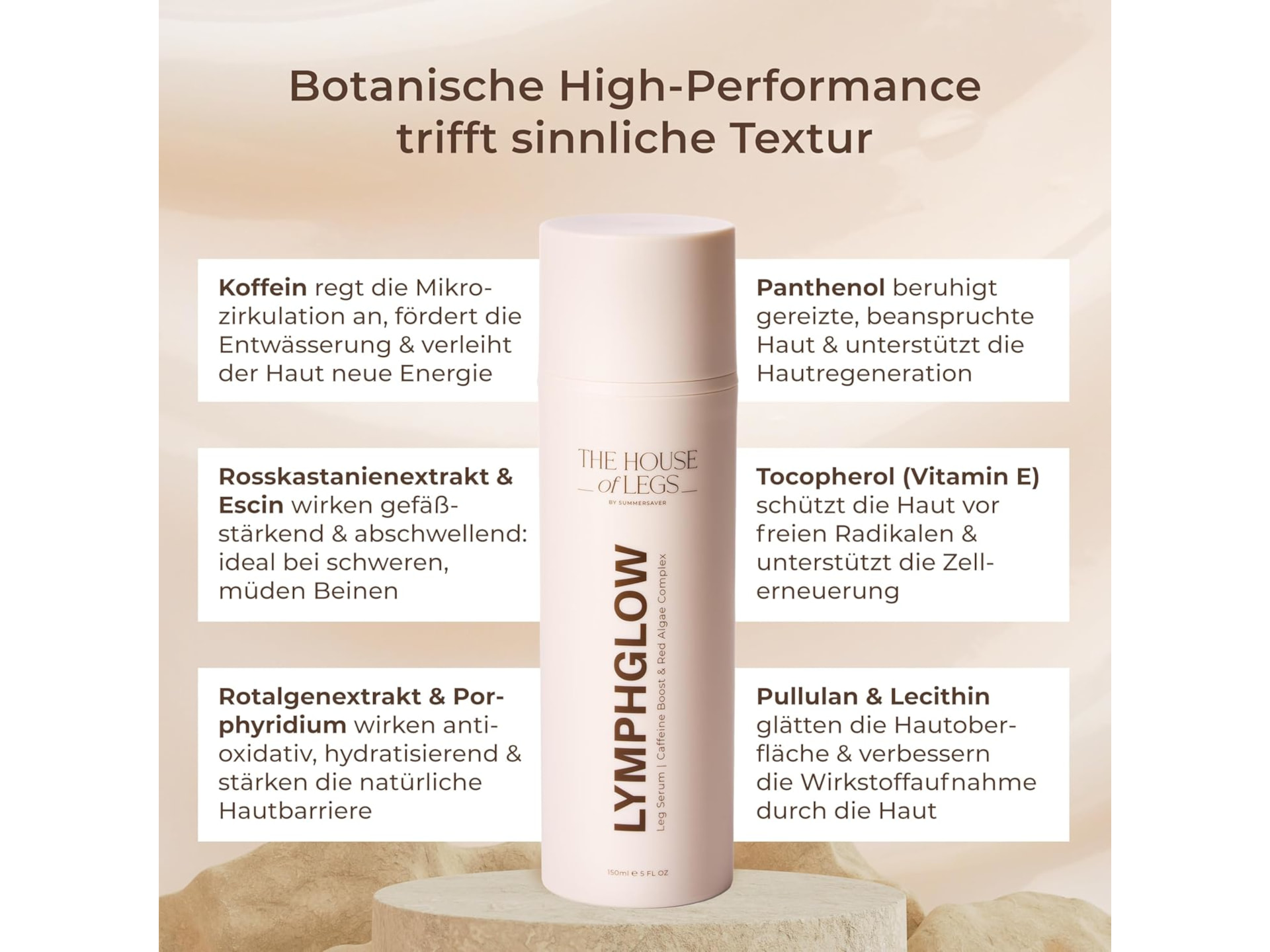 The House of Legs Lymphglow Leg Serum straffendes Beinserum