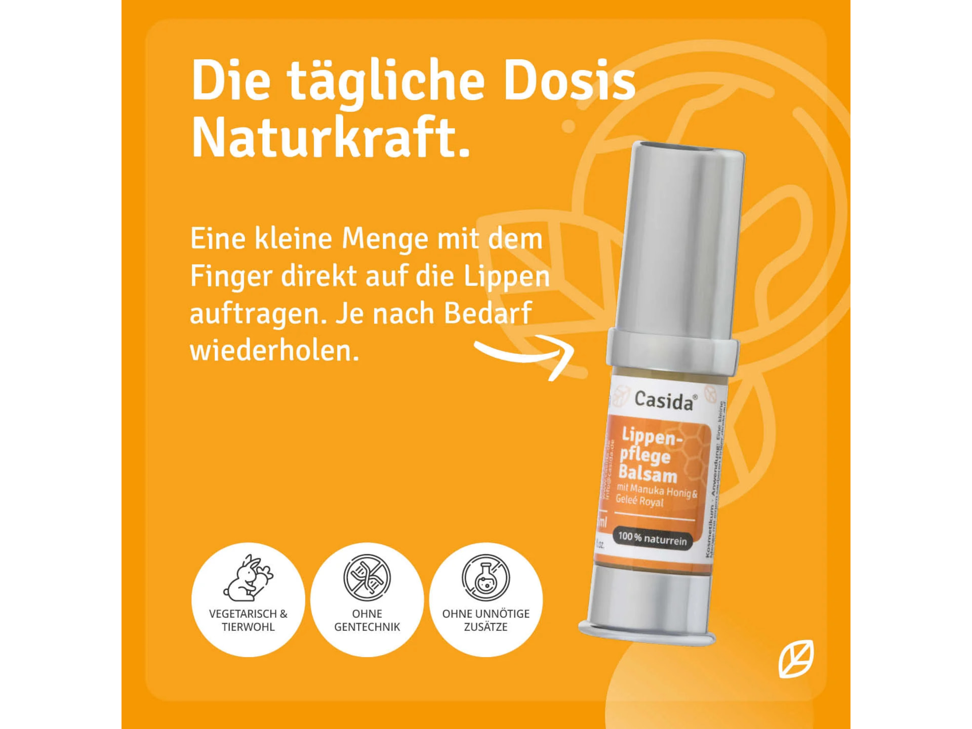 Casida Lippenpflege Balsam mit Manuka Honig & Geleé Royal