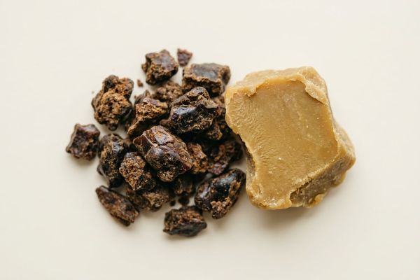 Propolis als Makroaufnahme, rohe Stücke