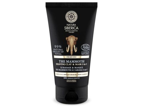 Natura Siberica Men 2-in-1 Rasier-Tonerde & Maske Mammut
